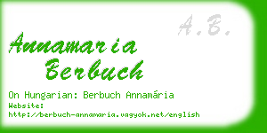 annamaria berbuch business card